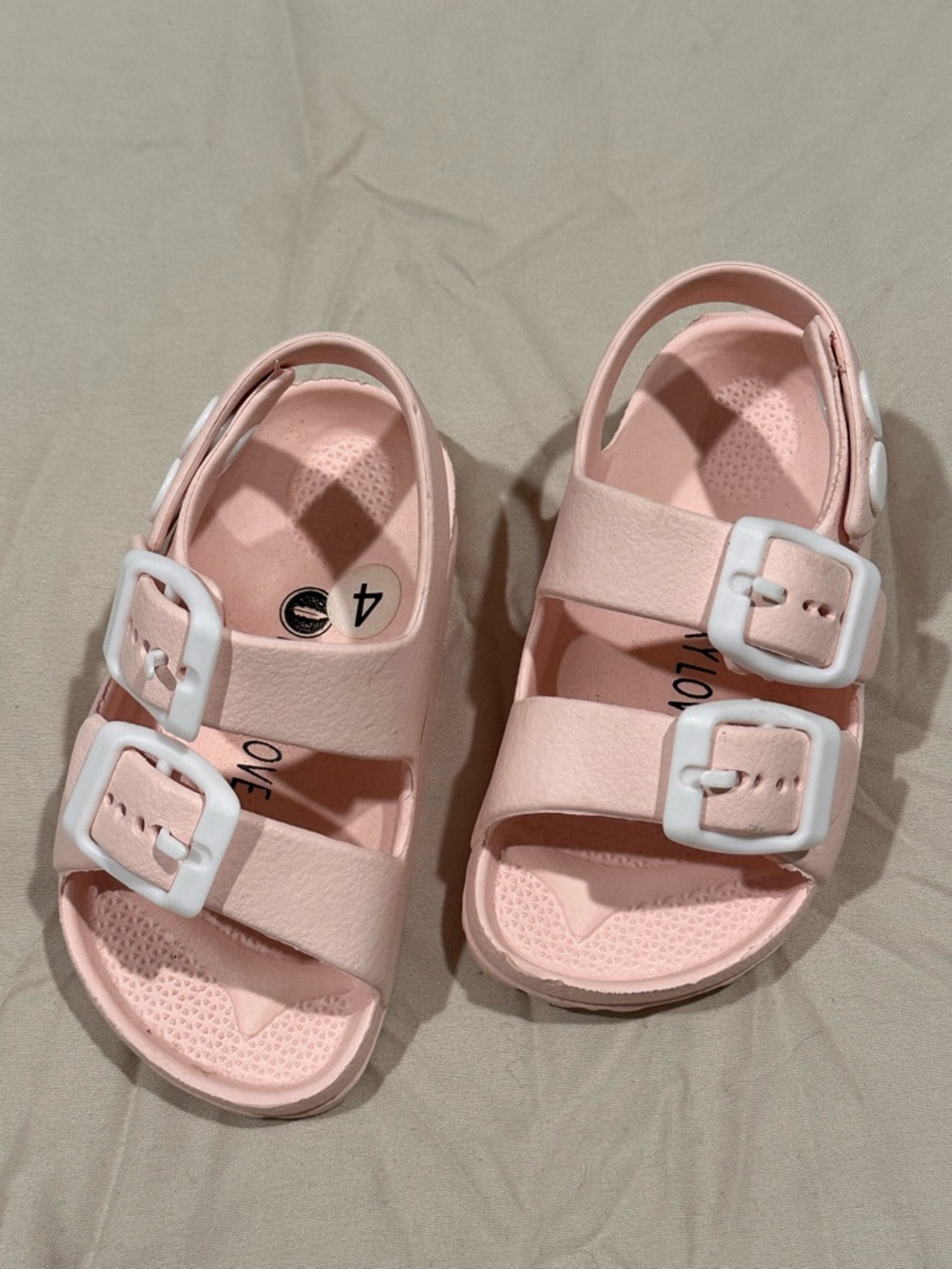 Toddler Pink Double-Buckle Sandals